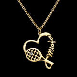 Love Heart Pendant Necklace Stainless Steel Crystal Zircon Tennis Necklace