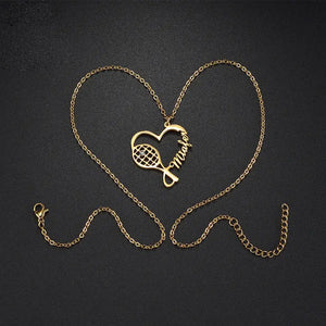 Love Heart Pendant Necklace Stainless Steel Crystal Zircon Tennis Necklace