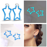 925 Silver Shell Earrings CZ Heart Star Moon Hoop Engagement Jewelry