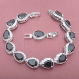 Zircinia Water Drop Link Chain Bracelet 7-8 inch OS0151