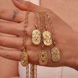 Zircon Zodiac Sign Bright Necklace Woman Neck Jewelry