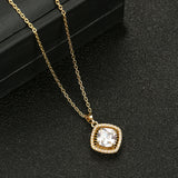 CZ Chain Necklace Vintage Bride Wedding Long Chain Necklace