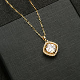 CZ Chain Necklace Vintage Bride Wedding Long Chain Necklace