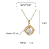 CZ Chain Necklace Vintage Bride Wedding Long Chain Necklace