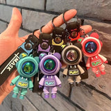 Lightning Bear Key Chain Astronauts Silicone Doll Pendant