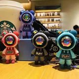 Lightning Bear Key Chain Astronauts Silicone Doll Pendant