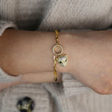 Leopard Charm Bracelet Bling Cz Circle Square Wedding Jewelry