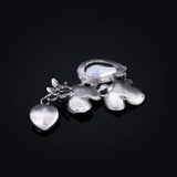 Vintage Noble Crystal Flowers Brooch Scarf Buckle for Women Party
