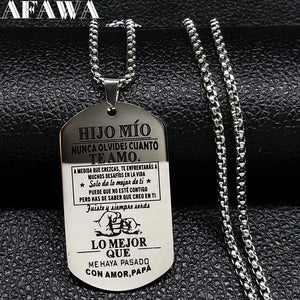 Family Stainless Steel Statement Necklace for Women Spain Silver N920S01