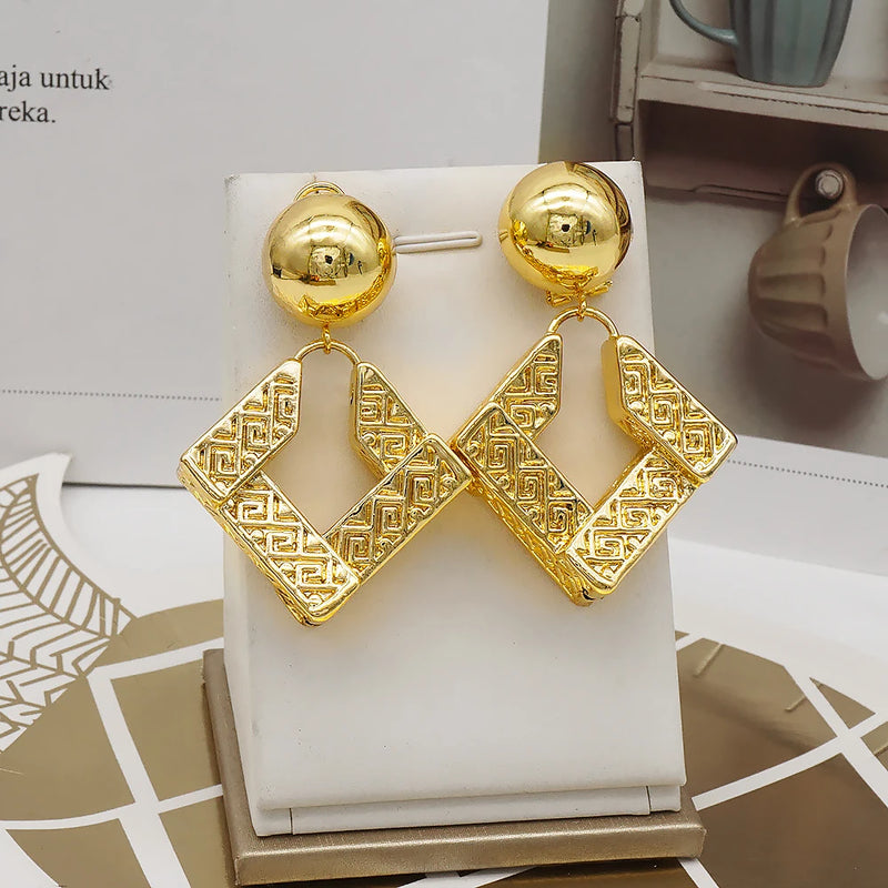 Bohemia Flower Drop Dangle Earrings for Women Dubai African Wedding
