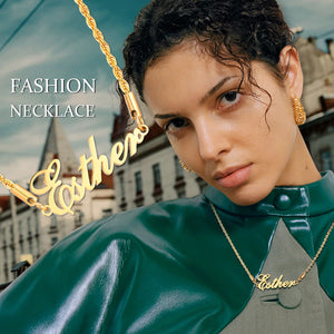 Twist Rope Chain Name Necklace