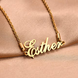 Twist Rope Chain Name Necklace