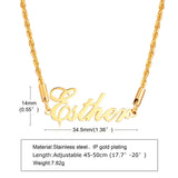 Twist Rope Chain Name Necklace