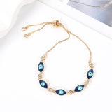 Enamel Eye Copper Cuff Bracelet Women Pulseras