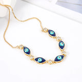 Enamel Eye Copper Cuff Bracelet Women Pulseras