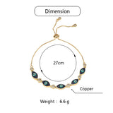 Enamel Eye Adjustable Bracelet Charm Copper Cuff Women Pulseras