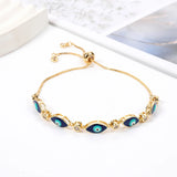 Enamel Eye Adjustable Bracelet Charm Copper Cuff Women Pulseras