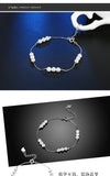 925 Silver Double Bracelet with Austrian Crystal for Women Party