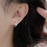 925 Silver Heart Zircon Women's Earrings