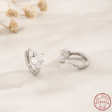 925 Silver Heart Zircon Women's Earrings