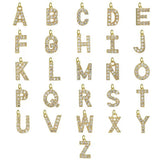 Initial Letter Pendant Necklace Women Rice Pearl Beaded Necklace