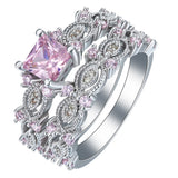Hollow Round Jewelry Wedding Ring Set for Couples