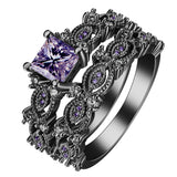 Hollow Round Jewelry Wedding Ring Set for Couples
