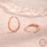 925 Silver Rose Oval Earrings for Women, Christmas Gift