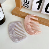 Portable Marble Tortoise Shell Wide Tooth Acetate Hair Comb
