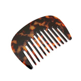 Portable Marble Tortoise Shell Wide Tooth Acetate Hair Comb