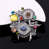 Geometric Brooch Chain Scarves Buckle for Party