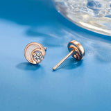 Rose Moon 925 Sterling Silver Jewelry Set Lady Birthday Present