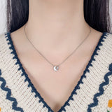 Rose Moon 925 Sterling Silver Jewelry Set Lady Birthday Present