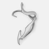 Silver Irregular Clip Earrings For Unisex Statement Cartilage Party Jewelry