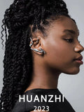 Silver Irregular Clip Earrings For Unisex Statement Cartilage Party Jewelry