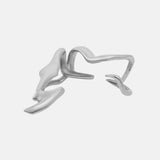 Silver Irregular Clip Earrings For Unisex Statement Cartilage Party Jewelry