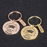 Stainless Steel Class Of Key Chain Graduation Gift DIY