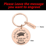 Stainless Steel Class Of Key Chain Graduation Gift DIY