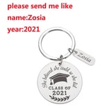 Stainless Steel Class Of Key Chain Graduation Gift DIY