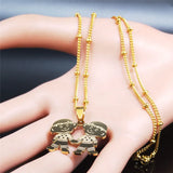 Stainless Steel Family Necklace for Women N550