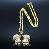 Stainless Steel Family Necklace for Women N550