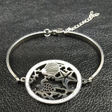 Starfish Crystal Stainless Steel Silver Bracelet B18236S07