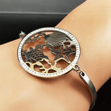Starfish Crystal Stainless Steel Silver Bracelet B18236S07