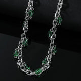 Titanium Steel Necklace Bracelet Men's and Women's Punk Personality Jewelry