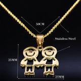 Stainless Steel Chain Necklace for Boys, Girls, Women