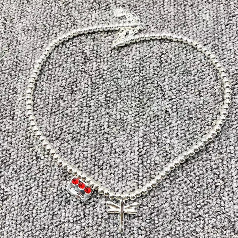 UNOde50 Red Gem & Dragonfly Necklace - Women's Romantic Gift