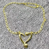 UNOde50 Electroplated 925 Irregular Heart Necklace Women's