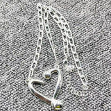 UNOde50 Electroplated 925 Irregular Heart Necklace Holiday Gift