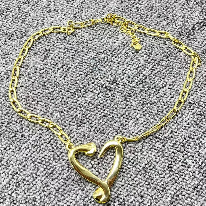 UNOde50 Electroplated 925 Irregular Heart Necklace Women's