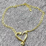 UNOde50 Electroplated 925 Irregular Heart Necklace Women's